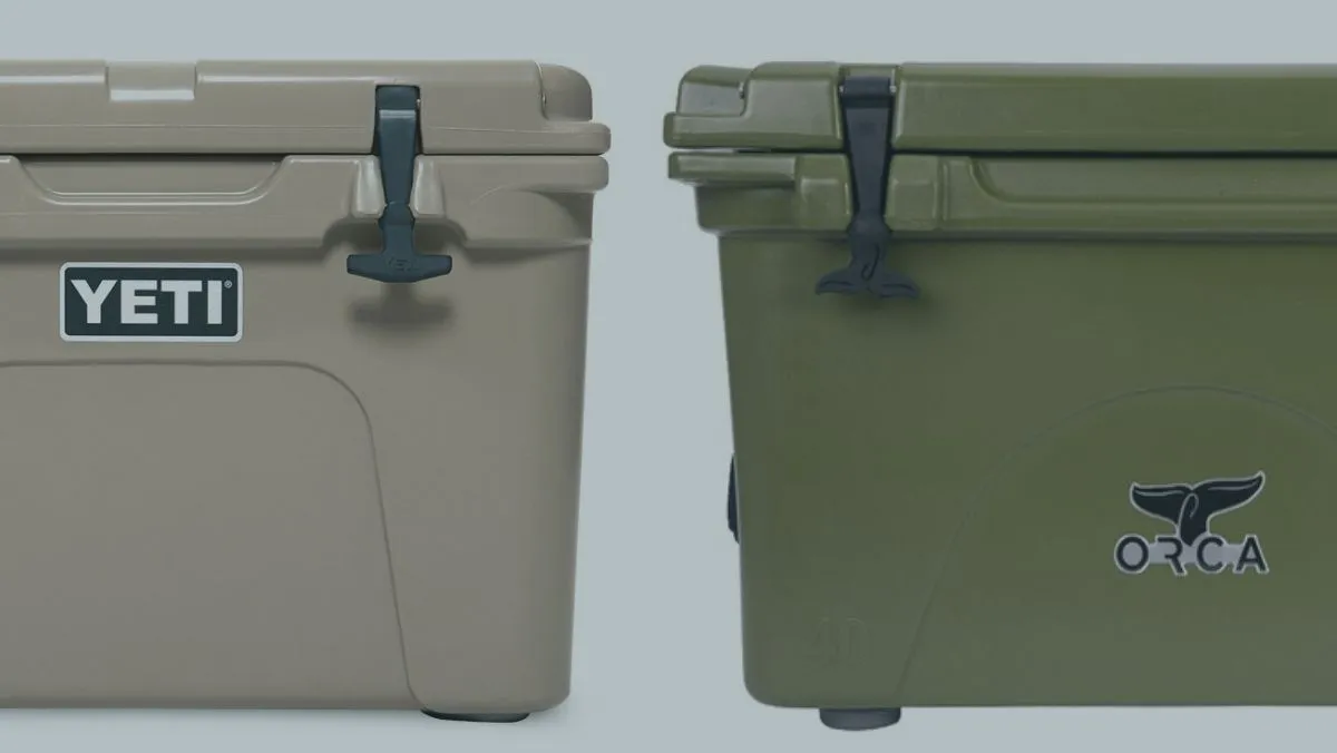 ORCA vs YETI Coolers side by side comparison showing both premium cooler brands